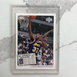 Magic Johnson and Larry Bird Retirement NBA Card